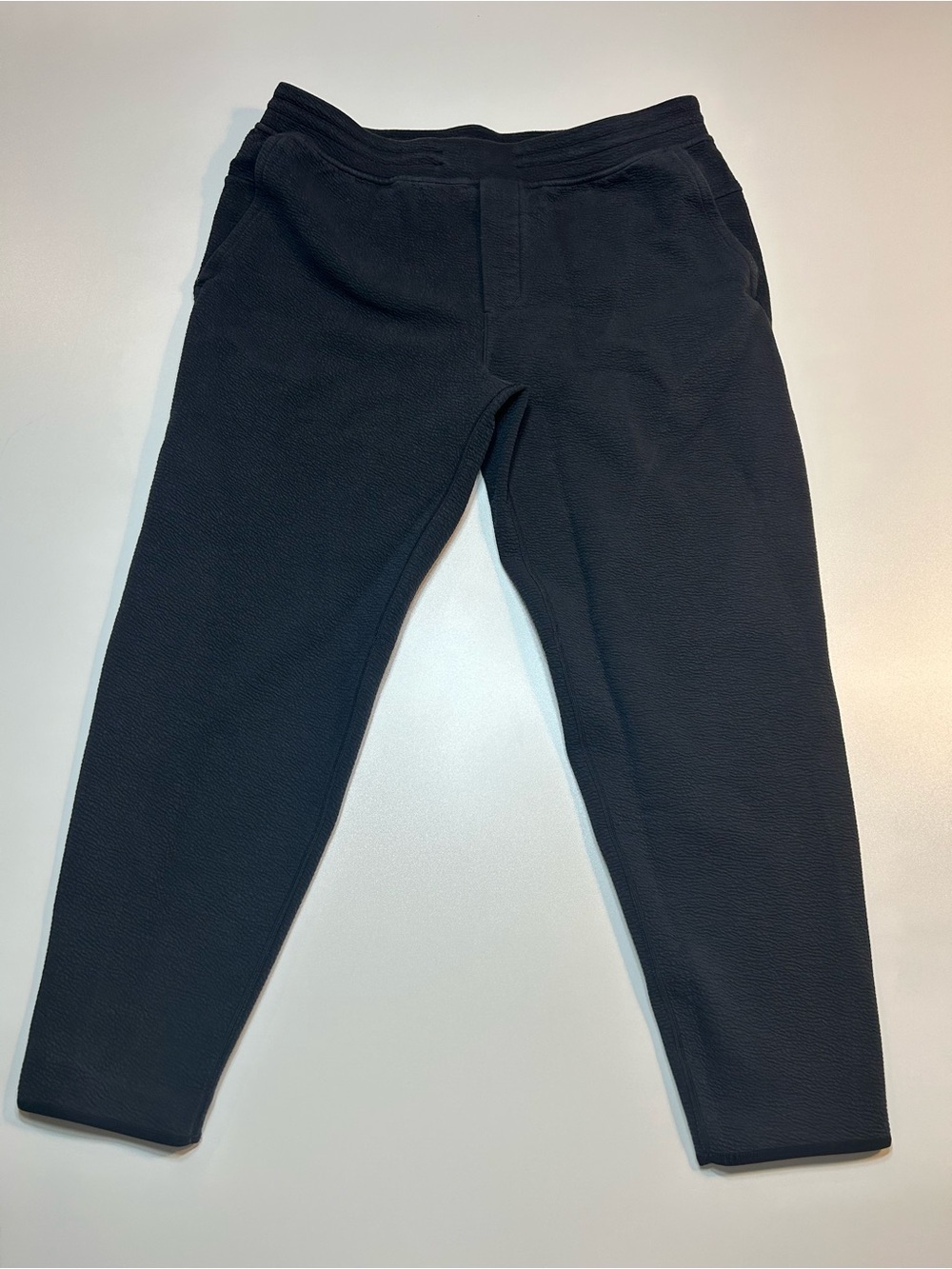 Lululemon Men's Black Textured Spacer Classic-Tapered Performance Pants